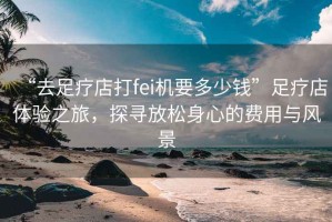 “去足療店打fei機(jī)要多少錢”足療店體驗(yàn)之旅，探尋放松身心的費(fèi)用與風(fēng)景