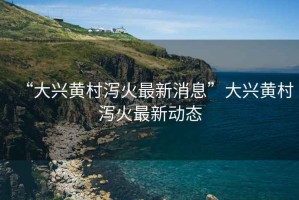 “大興黃村瀉火最新消息”大興黃村瀉火最新動態(tài)