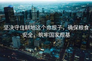 堅(jiān)決守住耕地這個(gè)命根子，確保糧食安全，筑牢國(guó)家根基