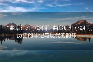 “曲阜紅燈小胡同”曲阜紅燈小胡同，歷史的印記與現(xiàn)代的韻味