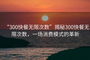 “300快餐無限次數(shù)”揭秘300快餐無限次數(shù)，一場消費模式的革新