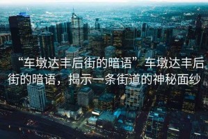“車墩達豐后街的暗語”車墩達豐后街的暗語，揭示一條街道的神秘面紗