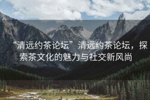 “清遠(yuǎn)約茶論壇”清遠(yuǎn)約茶論壇，探索茶文化的魅力與社交新風(fēng)尚