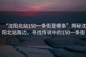 “沈陽北站150一條街是哪條”揭秘沈陽北站周邊，尋找傳說中的150一條街