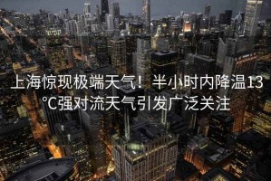 上海驚現(xiàn)極端天氣！半小時內(nèi)降溫13℃強對流天氣引發(fā)廣泛關(guān)注