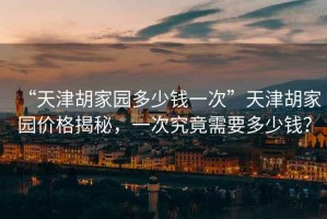 “天津胡家園多少錢一次”天津胡家園價格揭秘，一次究竟需要多少錢？