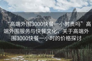 “高端外圍3000快餐一小時貴嗎”高端外圍服務(wù)與快餐文化，關(guān)于高端外圍3000快餐一小時的價格探討
