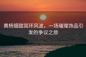 黃楊鈿甜耳環(huán)風(fēng)波，一場(chǎng)璀璨飾品引發(fā)的爭(zhēng)議之旅
