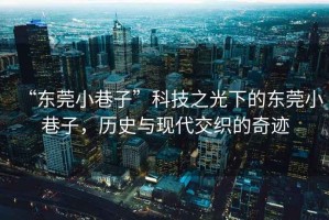 “東莞小巷子”科技之光下的東莞小巷子，歷史與現(xiàn)代交織的奇跡