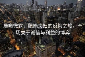 晨曦微露，肥娟夫婦的反悔之旅，一場關(guān)于誠信與利益的博弈