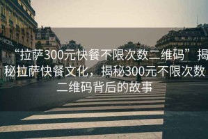 “拉薩300元快餐不限次數(shù)二維碼”揭秘拉薩快餐文化，揭秘300元不限次數(shù)二維碼背后的故事