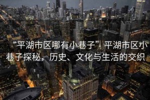 “平湖市區(qū)哪有小巷子”平湖市區(qū)小巷子探秘，歷史、文化與生活的交織