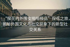 “探花約外圍女啪啪極品”探花之旅，揭秘外圍文化與社交現(xiàn)象下的新型社交關(guān)系
