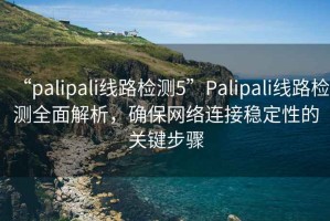 “palipali線路檢測5”Palipali線路檢測全面解析，確保網(wǎng)絡(luò)連接穩(wěn)定性的關(guān)鍵步驟