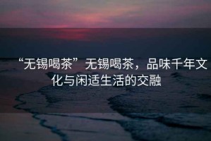 “無(wú)錫喝茶”無(wú)錫喝茶，品味千年文化與閑適生活的交融