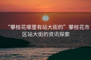 “攀枝花哪里有站大街的”攀枝花市區(qū)站大街的資訊探索