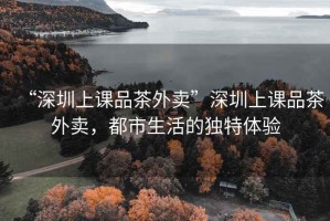 “深圳上課品茶外賣”深圳上課品茶外賣，都市生活的獨特體驗