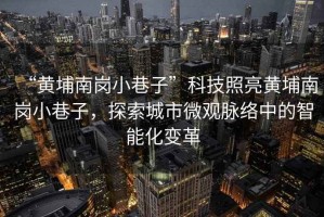 “黃埔南崗小巷子”科技照亮黃埔南崗小巷子，探索城市微觀脈絡(luò)中的智能化變革