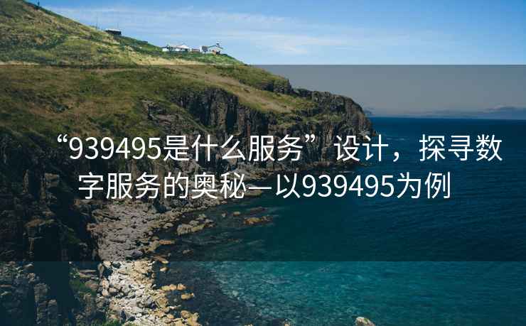 “939495是什么服務(wù)”設(shè)計(jì)，探尋數(shù)字服務(wù)的奧秘—以939495為例