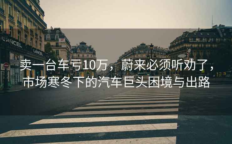 賣一臺車虧10萬，蔚來必須聽勸了，市場寒冬下的汽車巨頭困境與出路