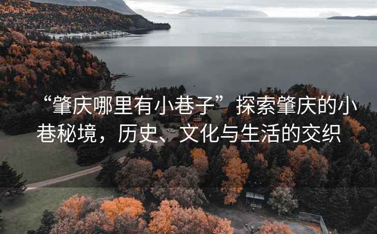 “肇慶哪里有小巷子”探索肇慶的小巷秘境，歷史、文化與生活的交織