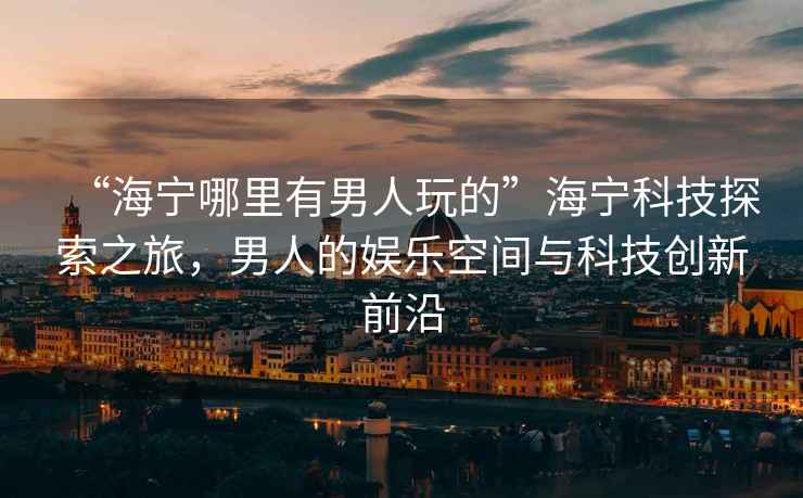 “海寧哪里有男人玩的”海寧科技探索之旅，男人的娛樂(lè)空間與科技創(chuàng)新前沿