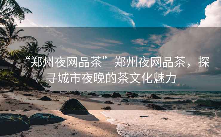 “鄭州夜網(wǎng)品茶”鄭州夜網(wǎng)品茶，探尋城市夜晚的茶文化魅力
