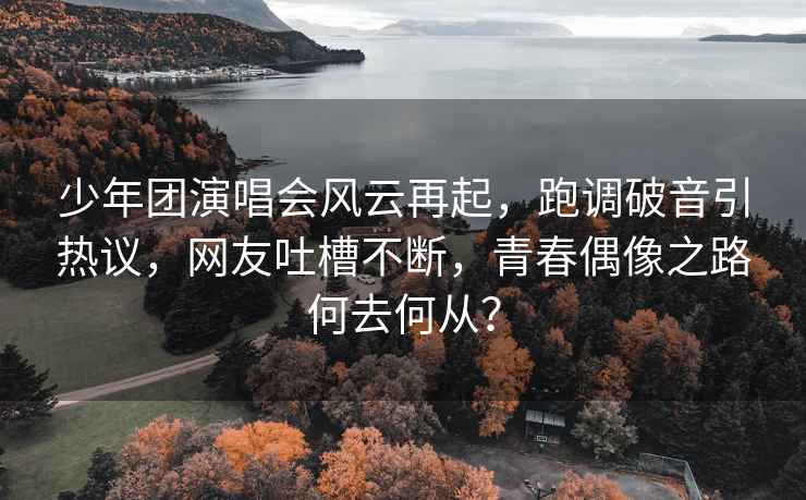 少年團(tuán)演唱會(huì)風(fēng)云再起，跑調(diào)破音引熱議，網(wǎng)友吐槽不斷，青春偶像之路何去何從？