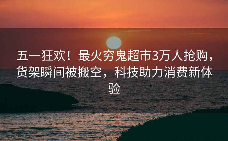 五一狂歡！最火窮鬼超市3萬(wàn)人搶購(gòu)，貨架瞬間被搬空，科技助力消費(fèi)新體驗(yàn)