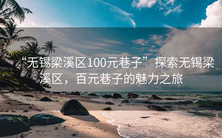 “無錫梁溪區(qū)100元巷子”探索無錫梁溪區(qū)，百元巷子的魅力之旅