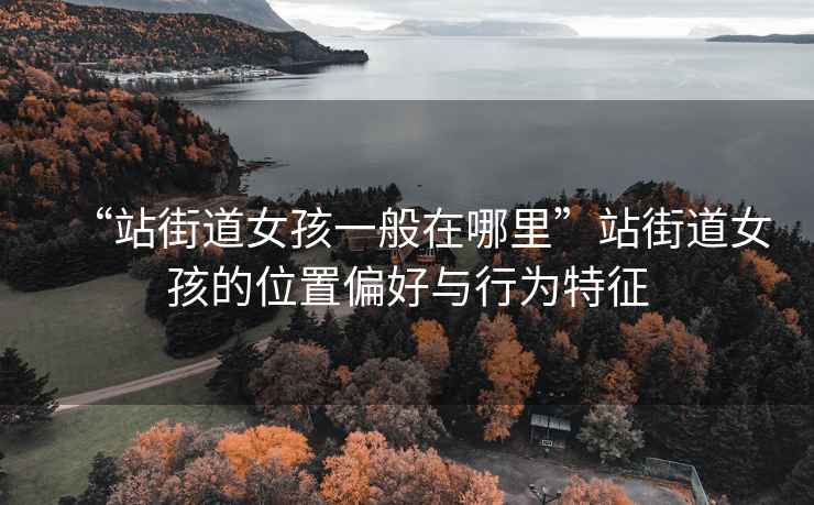 “站街道女孩一般在哪里”站街道女孩的位置偏好與行為特征