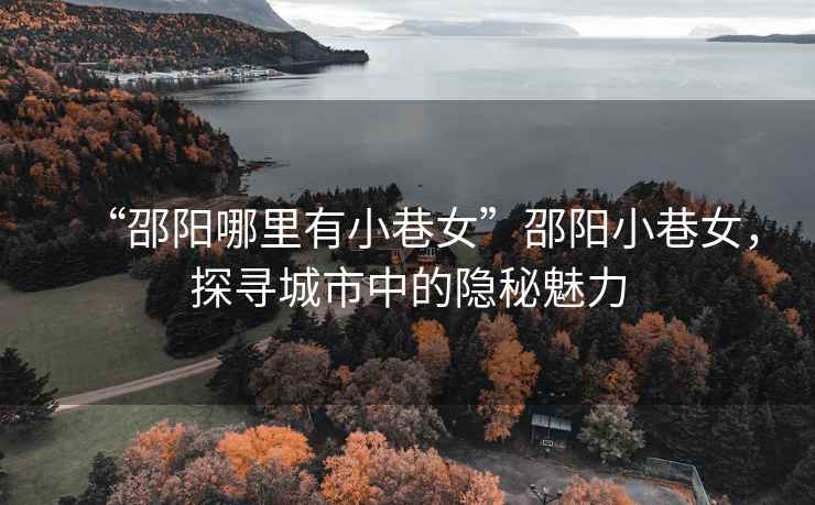 “邵陽哪里有小巷女”邵陽小巷女，探尋城市中的隱秘魅力