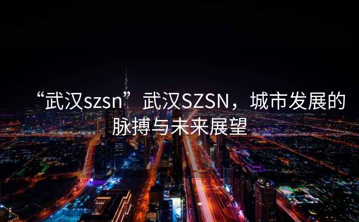 “武漢szsn”武漢SZSN，城市發(fā)展的脈搏與未來展望