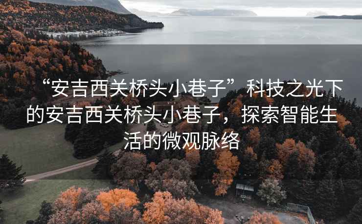 “安吉西關(guān)橋頭小巷子”科技之光下的安吉西關(guān)橋頭小巷子，探索智能生活的微觀脈絡(luò)