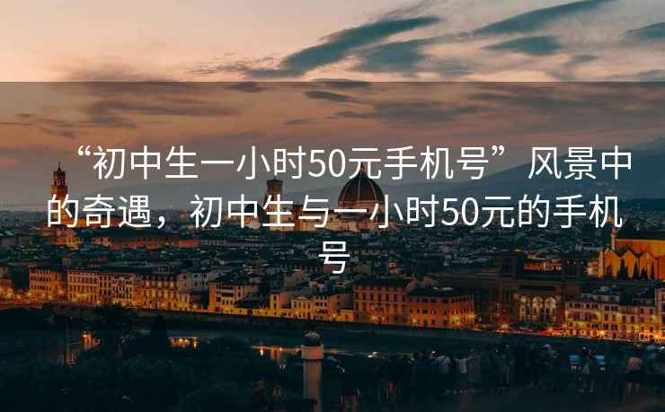 “初中生一小時(shí)50元手機(jī)號(hào)”風(fēng)景中的奇遇，初中生與一小時(shí)50元的手機(jī)號(hào)