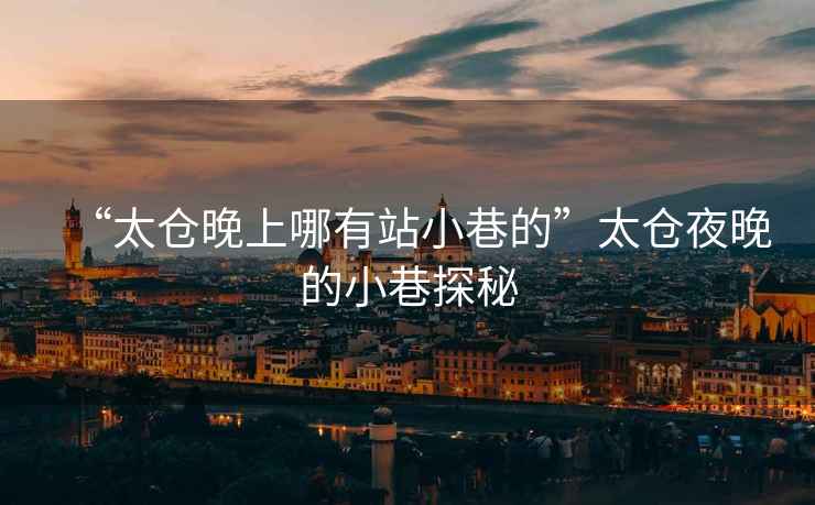 “太倉晚上哪有站小巷的”太倉夜晚的小巷探秘
