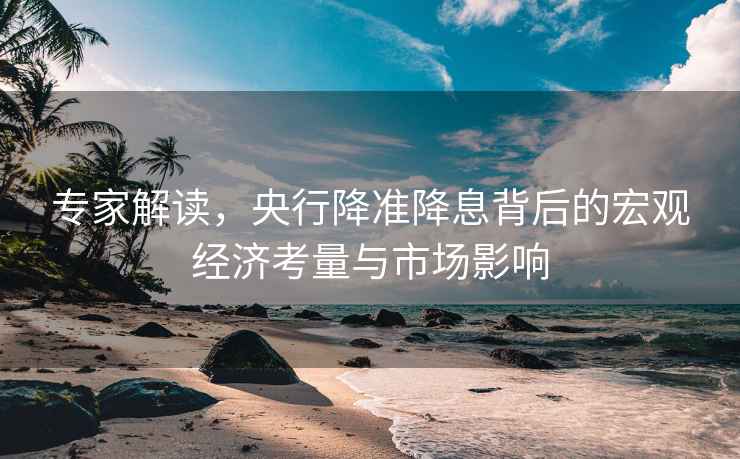 專家解讀，央行降準(zhǔn)降息背后的宏觀經(jīng)濟(jì)考量與市場(chǎng)影響
