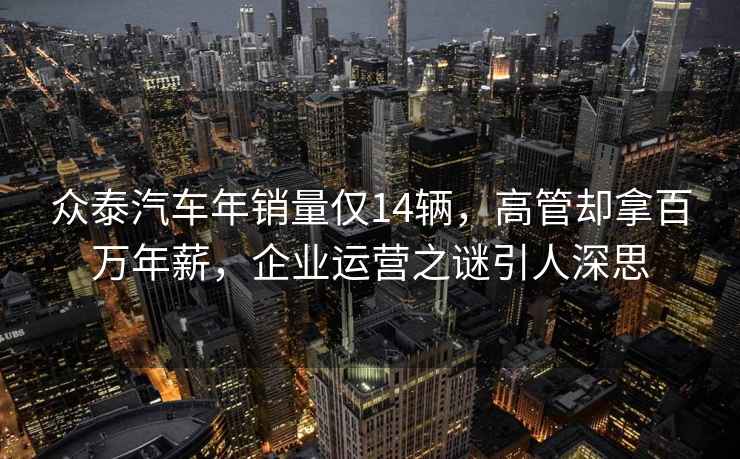 眾泰汽車年銷量?jī)H14輛，高管卻拿百萬年薪，企業(yè)運(yùn)營(yíng)之謎引人深思