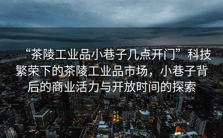 “茶陵工業(yè)品小巷子幾點開門”科技繁榮下的茶陵工業(yè)品市場，小巷子背后的商業(yè)活力與開放時間的探索
