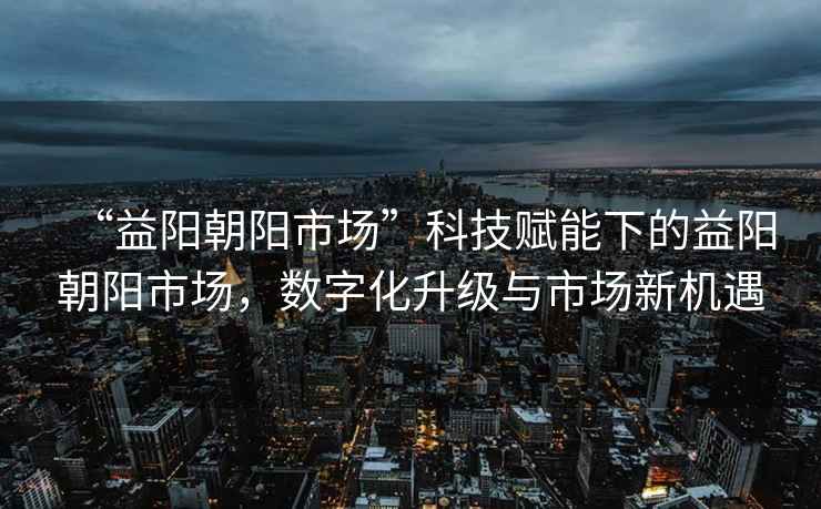 “益陽(yáng)朝陽(yáng)市場(chǎng)”科技賦能下的益陽(yáng)朝陽(yáng)市場(chǎng)，數(shù)字化升級(jí)與市場(chǎng)新機(jī)遇