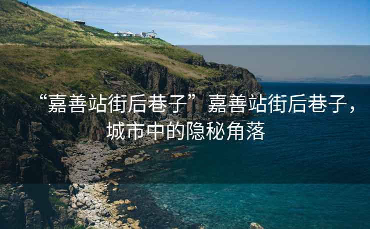 “嘉善站街后巷子”嘉善站街后巷子，城市中的隱秘角落