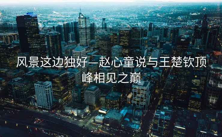 風(fēng)景這邊獨(dú)好—趙心童說與王楚欽頂峰相見之巔