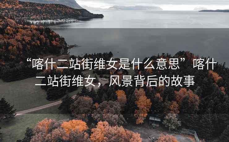 “喀什二站街維女是什么意思”喀什二站街維女，風(fēng)景背后的故事