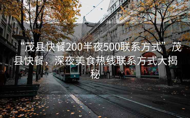 “茂縣快餐200半夜500聯(lián)系方式”茂縣快餐，深夜美食熱線聯(lián)系方式大揭秘
