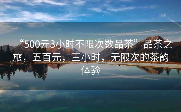 “500元3小時(shí)不限次數(shù)品茶”品茶之旅，五百元，三小時(shí)，無(wú)限次的茶韻體驗(yàn)