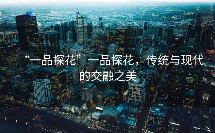 “一品探花”一品探花，傳統(tǒng)與現(xiàn)代的交融之美