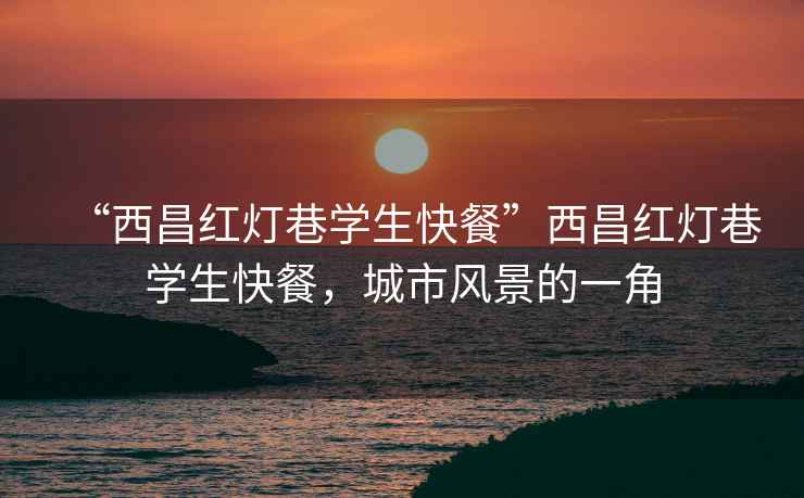 “西昌紅燈巷學(xué)生快餐”西昌紅燈巷學(xué)生快餐，城市風(fēng)景的一角