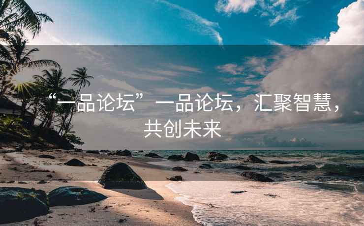“一品論壇”一品論壇，匯聚智慧，共創(chuàng)未來