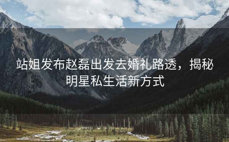 站姐發(fā)布趙磊出發(fā)去婚禮路透，揭秘明星私生活新方式