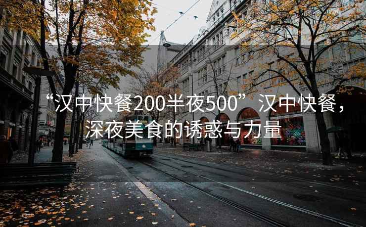 “漢中快餐200半夜500”漢中快餐，深夜美食的誘惑與力量